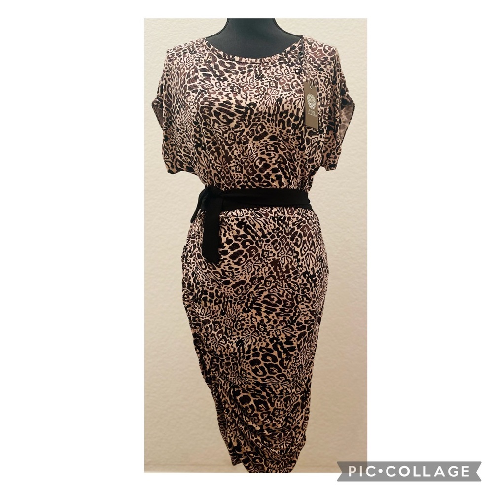 Vince Camuto Ruched Cheetah Dress